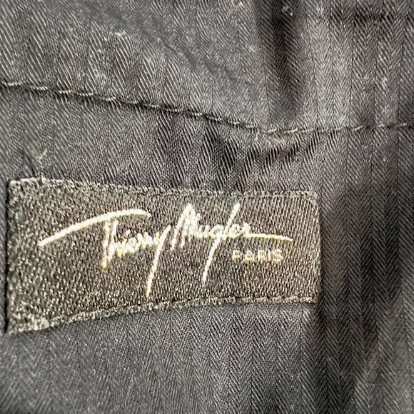 Thierry Mugler Paris Dress Pants  Men's W39 x L31.5 Blue w/ Snap Button Pockets - Picture 2 of 13